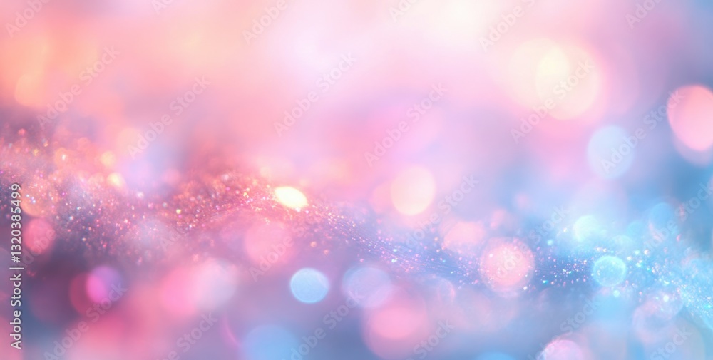 Poster holographic dreamy pastel bokeh background with soft focus and ethereal glow