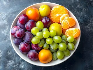 Assorted fresh fruit bowl