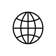 Outline Globe Internet Icon
