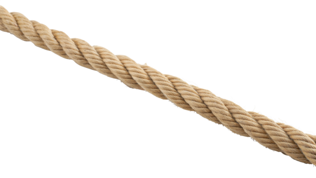 Straight rope isolated on transparent background. Strong Straight Rope PNG. Straight Rope.