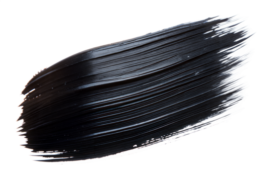 Black Ink Stroke isolated on Transparent background. Bold Black Ink Stroke. Creative Black Ink Brush Stroke.