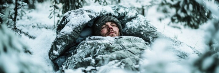 Cold exposure treatment for frostbite and hypothermia recovery in a snowy wilderness setting