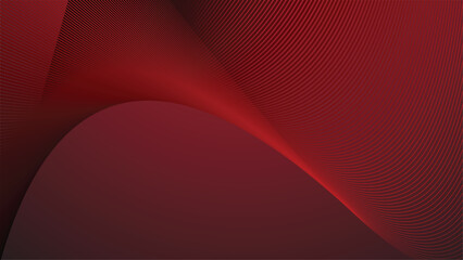 Red gradient with curve line abstract background for backdrop