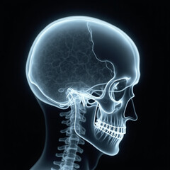 x ray image of human skull