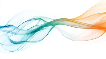 Minimalistic Soft Light Abstract Swoosh Wave Border