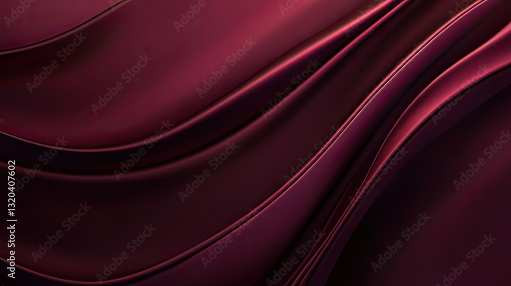 Poster abstract draped burgundy fabric texture background image elegant smooth waves deep red color luxurio
