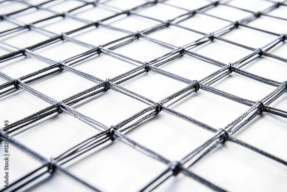 Poster high quality reinforcement mesh isolated on a clean white background with realistic lighting and sha