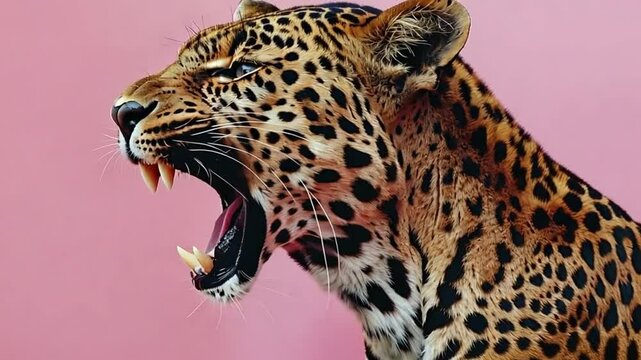 leopard on a colored background