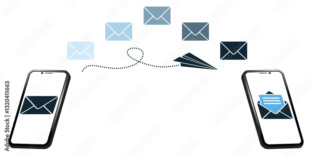 Poster mail send and receiving icon vector exchanging email messages. perfect for communication, networking