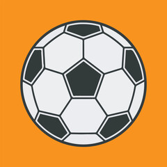 Fototapeta premium Soccer Ball Outline Vector Illustration,Hand Drawn Soccer Ball Icon,Football Ball Line Art Design