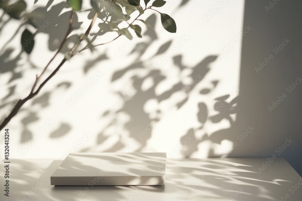 Poster beautiful artwork casting intriguing shadows with realistic lighting in a studio setting