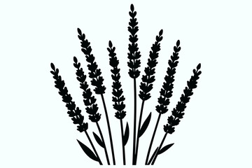 Creative Flower silhouette vector style with white background
