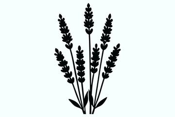 Fototapeta premium Creative Flower silhouette vector style with white background 