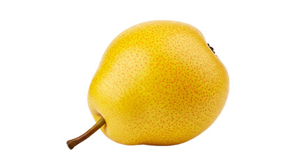 Yellow pear isolated on white background with fresh and healthy appearance