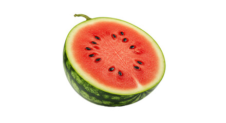 Fresh slice of juicy watermelon isolated on white background