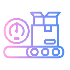 manufacture Line Gradient Icon