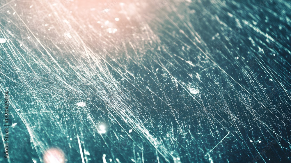 Poster abstract surface with scratches and light reflecting subtly across the area