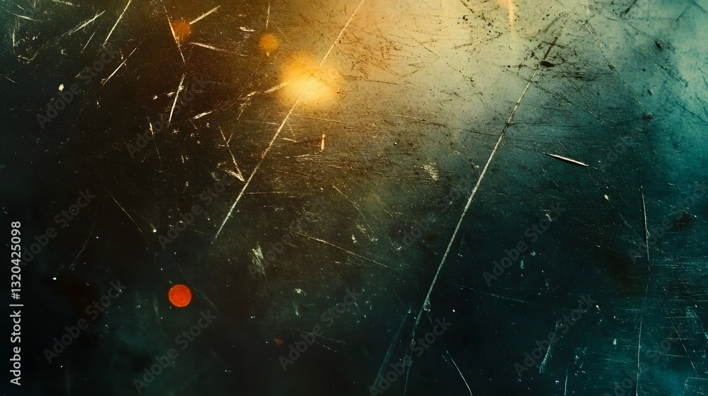 Poster a textured background with scratches and gradient color variations
