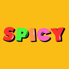 Vector text illustrations for Spicy.