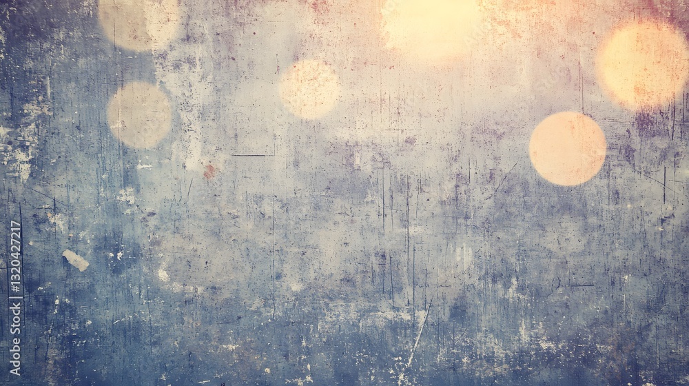 Aufkleber weathered wall texture with illuminated bokeh light effects appearing softly