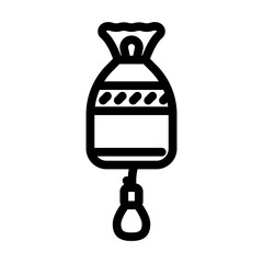 rescue rope water trip tourism line icon vector illustration