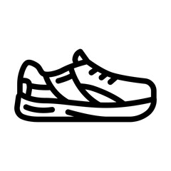 shoes male running accessories line icon vector illustration