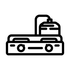 regulator gas burner stove line icon vector illustration