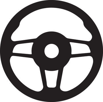 recommend clip art: Car Steering Wheel Silhouette Vector Icon