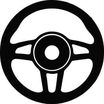 recommend clip art: Car Steering Wheel Silhouette Vector Icon