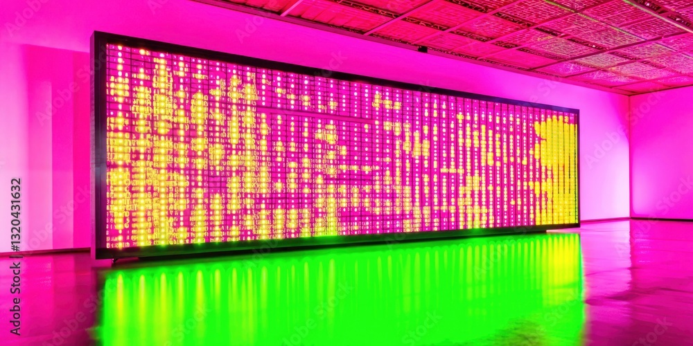 Aufkleber panoramic code error mockup, glitch text effect, programming bug, software failure, digital error, w