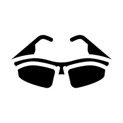 sunglasses polarized glyph icon vector illustration