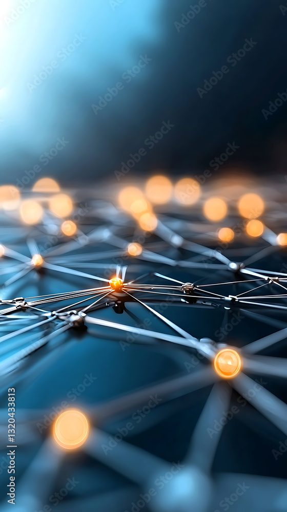 Poster visualizing renewable energy networks digital concept of sustainable power distribution modern tech 