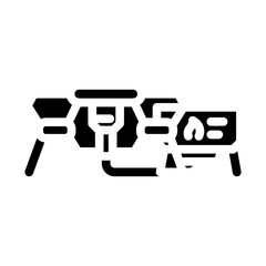 adventure gas burner stove glyph icon vector illustration