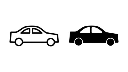 Car icon vector. car sign and symbol. small sedan