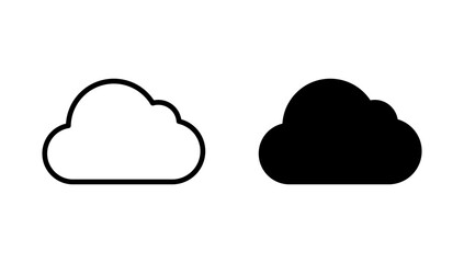 Cloud icon vector. cloud sign and symbol
