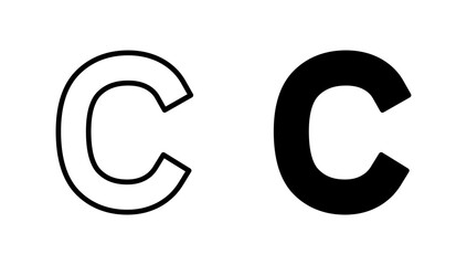 Copyright icon vector. copyright sign and symbol