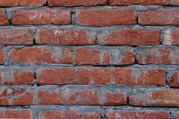 Red brick wall background 