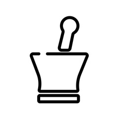 mortar and pestle vector icon