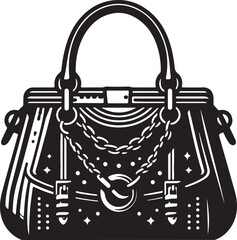 women bag silhoutte Art & Illustration
