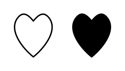 Love icon vector. Heart sign and symbol. Like icon vector.