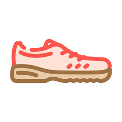approach shoes footwear tourism color icon vector illustration