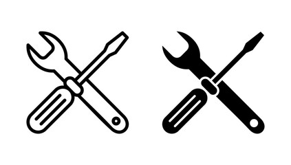 Repair tools icon vector. tool sign and symbol. setting icon. Wrench and screwdriver. Service