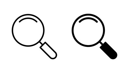 Search icon vector. search magnifying glass sign and symbol