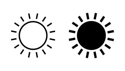 Sun icon vector. Brightness sign and symbol