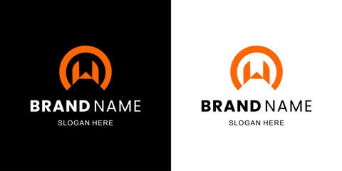 Fototapeta premium Creative W Letter Logo with Abstract, Illustration, Design Inspiration, Vector, Icon