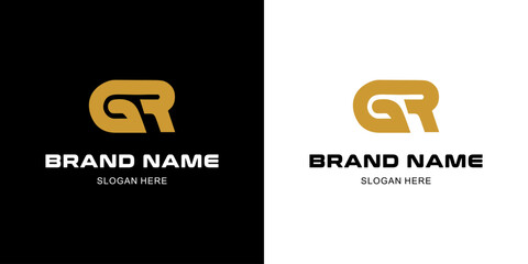 Creative GR Letter Logo with Abstract, Illustration, Design Inspiration, Vector, Icon
