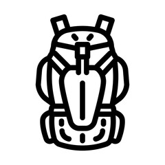 capacity hiking backpack line icon vector illustration