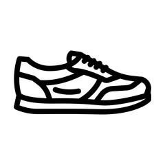casual travel sneakers footwear tourism line icon vector illustration