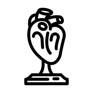 recommend clip art: heart model cardiology line icon vector illustration