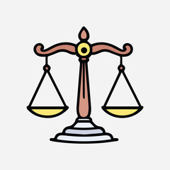Elegant Illustration of Justice Scales